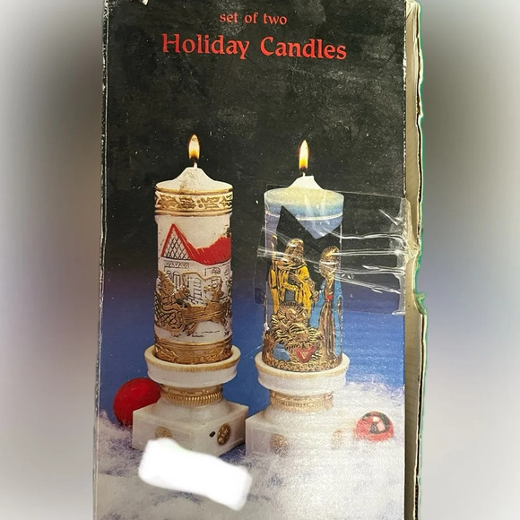 Other - Jay* New! Vintage Set of two Holiday Candles Comes with Only One Candle Holder